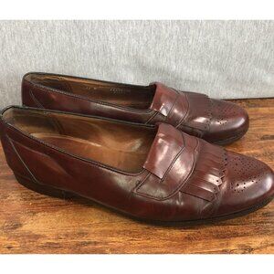 BOSTONIAN Men's Size 11 M Leather Loafer Oxblood Burgundy Made in USA Shoes